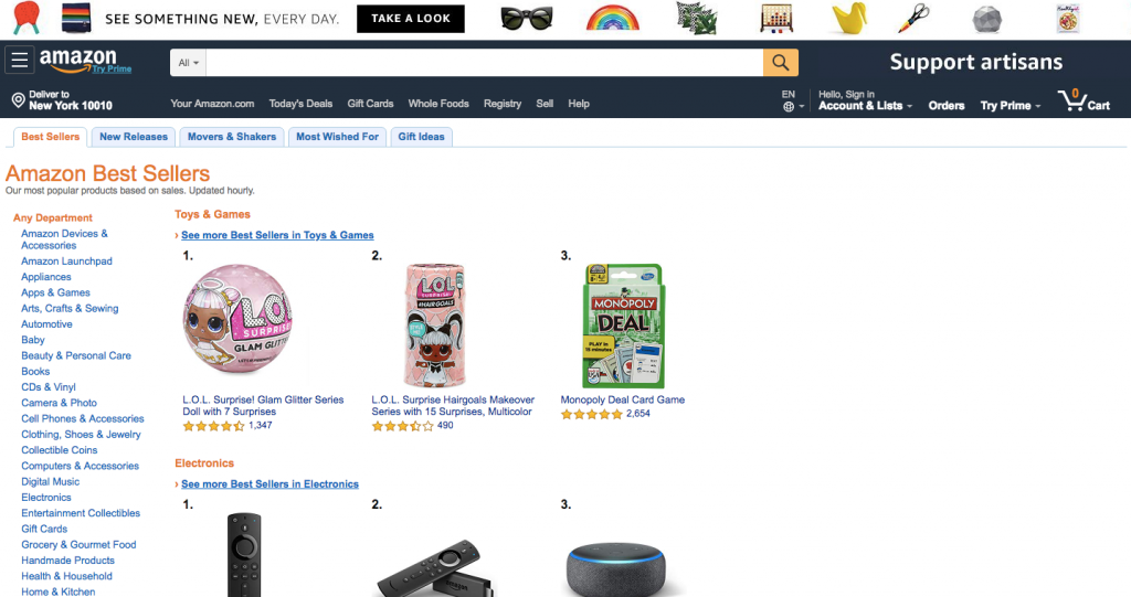 Best selling products on amazon