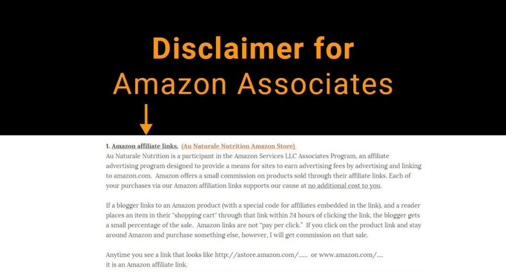 Amazon affiliate disclosure