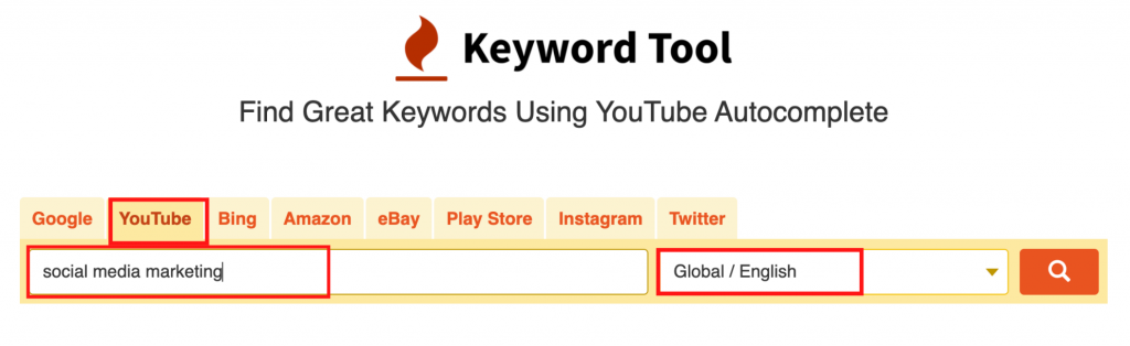 YouTube keyword tool