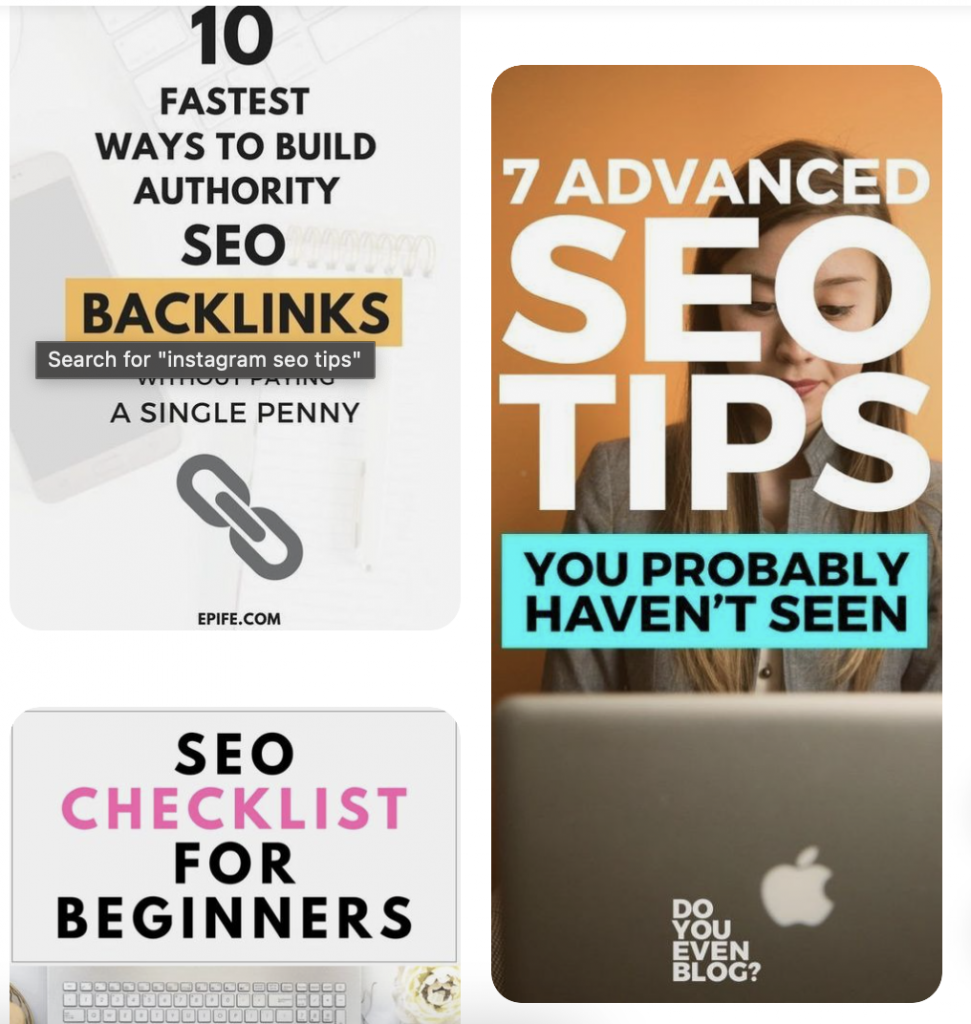 Pinterest pins